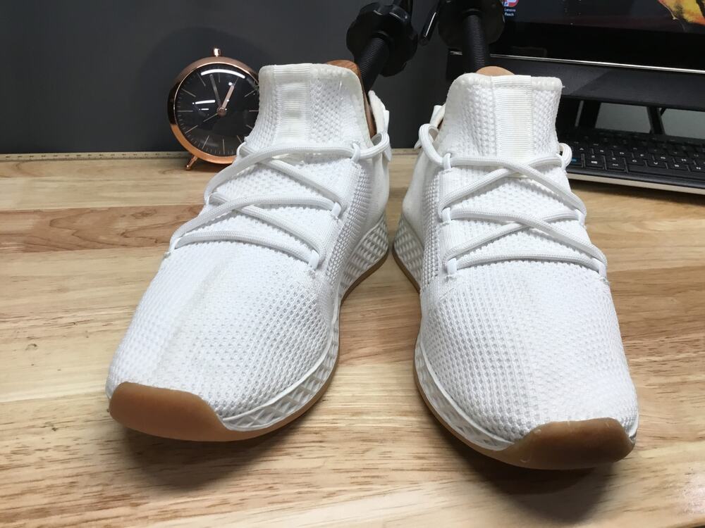 J Slides Urban Sport Ophelia Knit Running Sneaker Women 10 White Lace Up Low Top